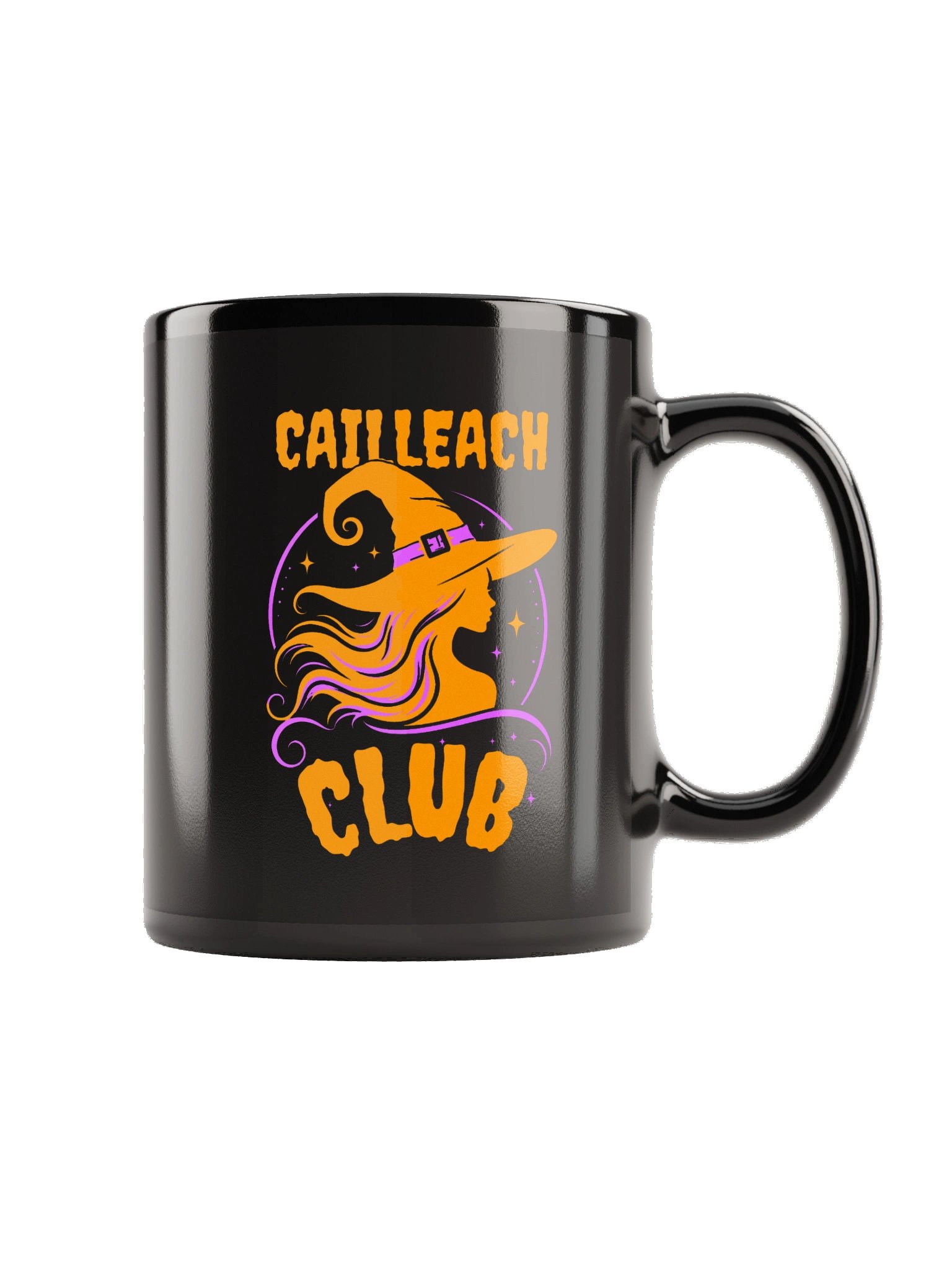 Cailleach Club 🧙🏻‍♀️ Black Glossy Mug product image (2)