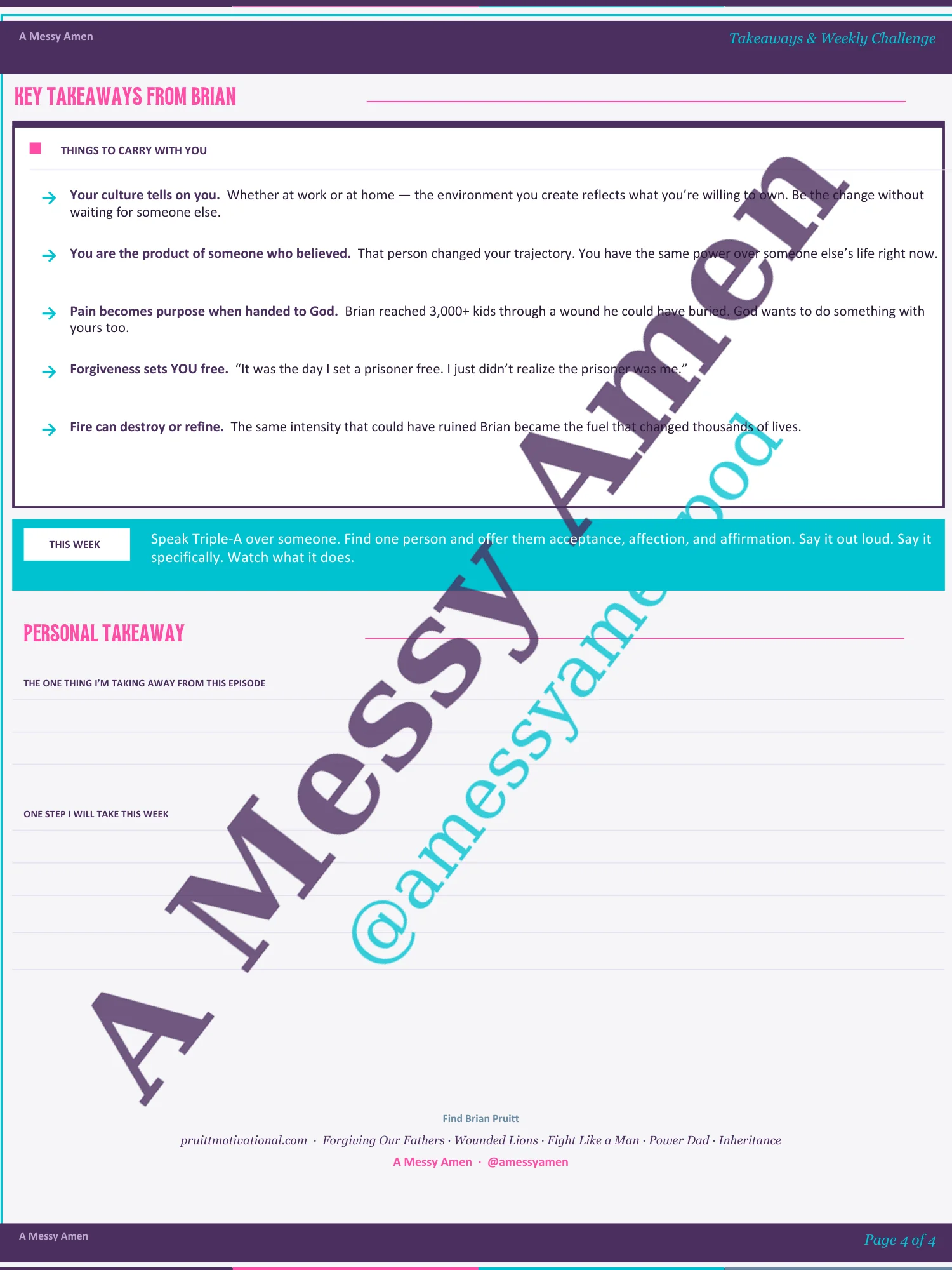 Pain Into Purpose - A Messy Amen Episode 5 Devotional Companion product image (5)