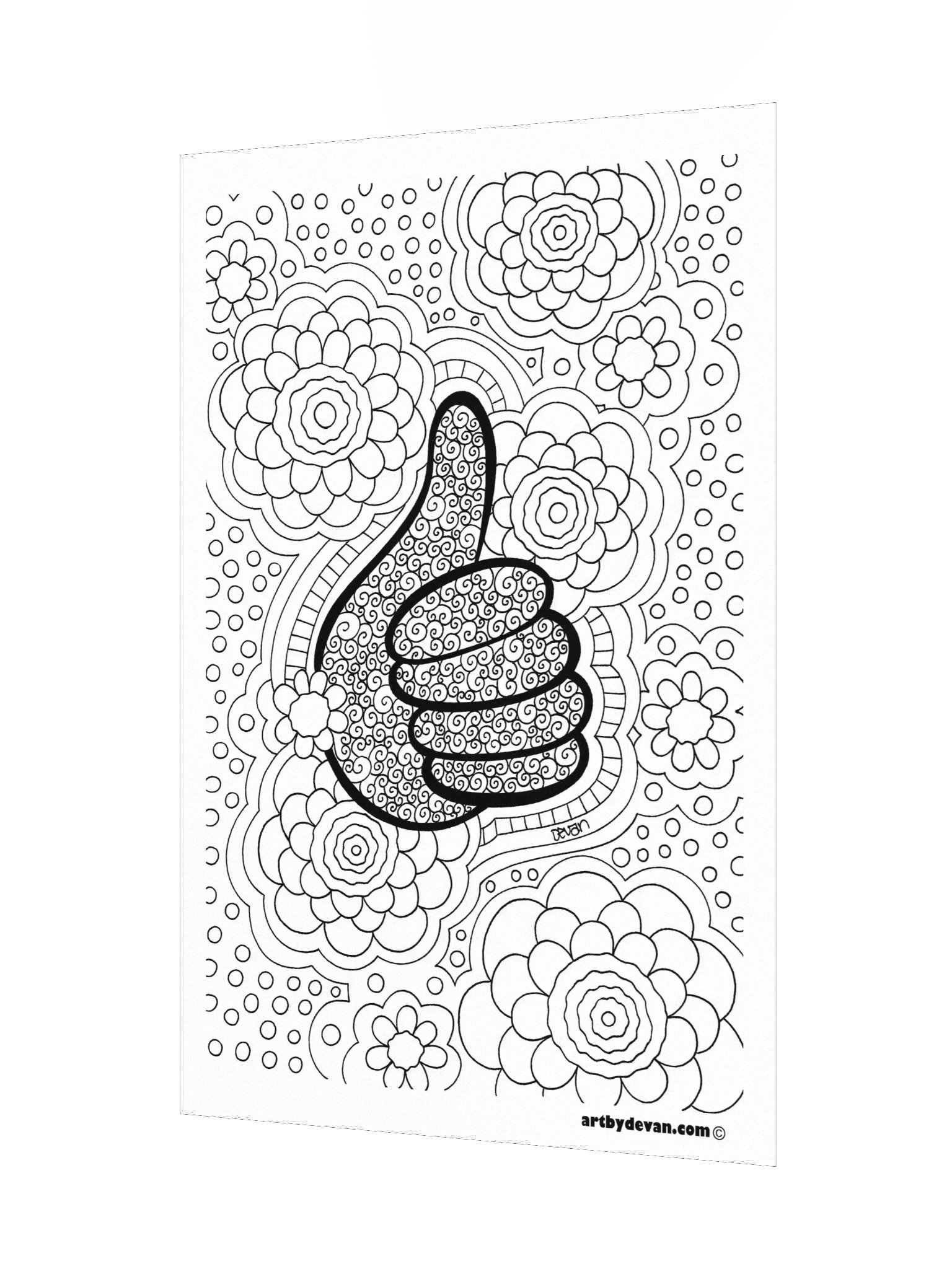 Color Your Own Art: Thumbs Up product image (3)