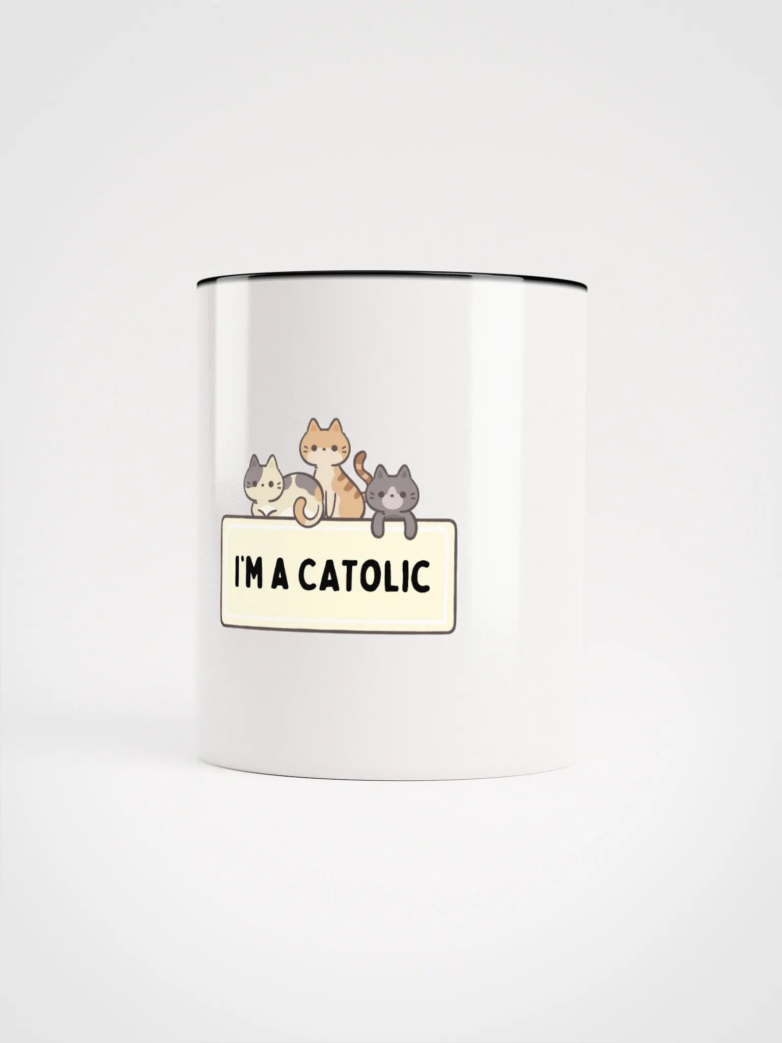 Whimsical CATolic Ceramic Mug product image (63)