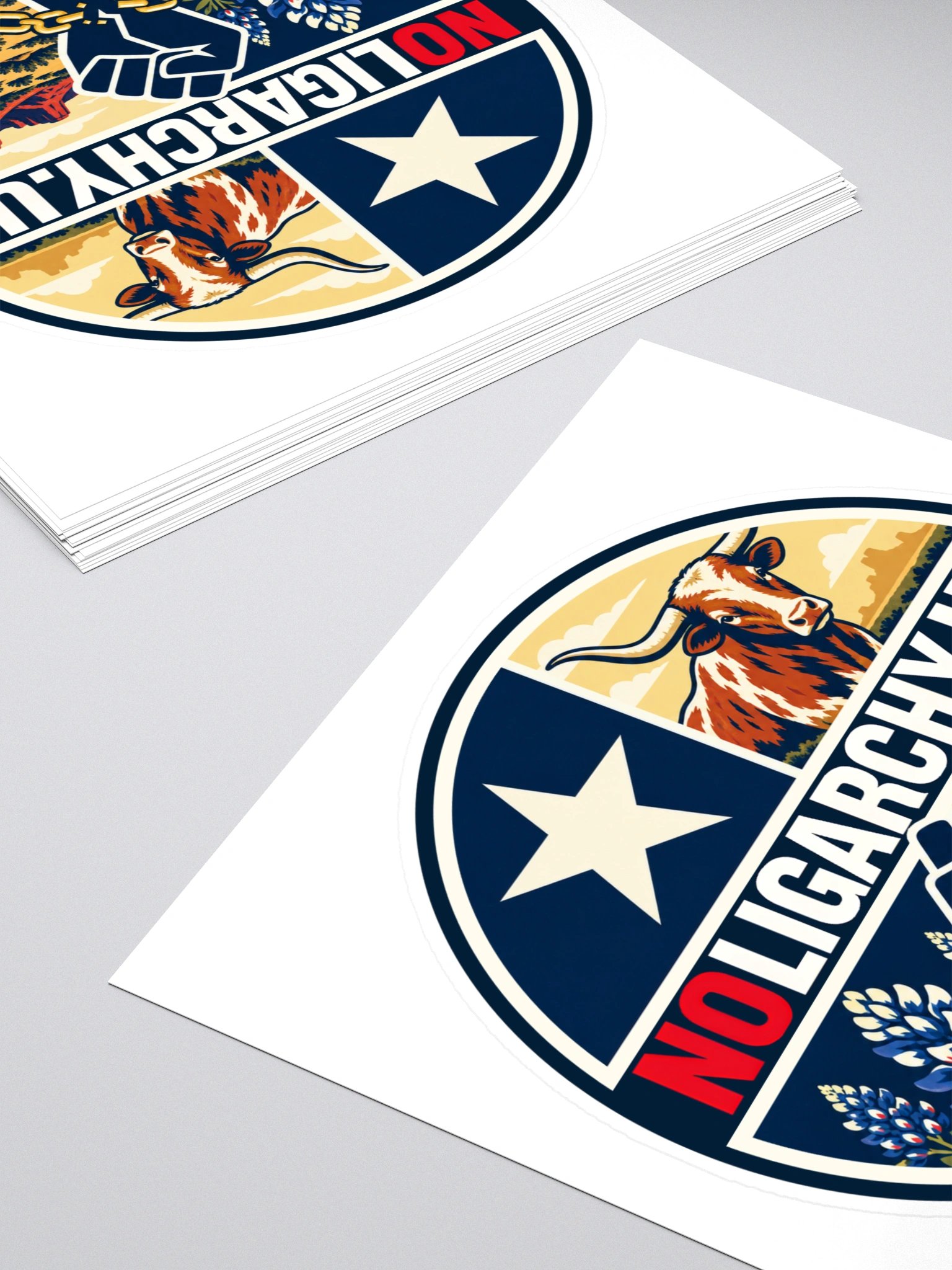Texas NOLIGARCHY.US sticker product image (4)