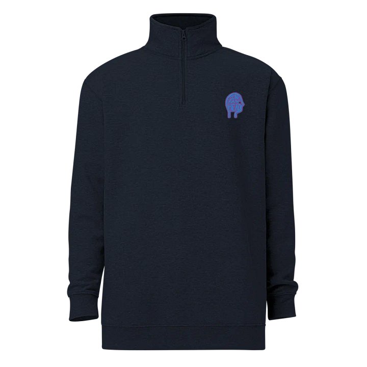 In My Head (violet design) embroidered quarter zip product image (12)