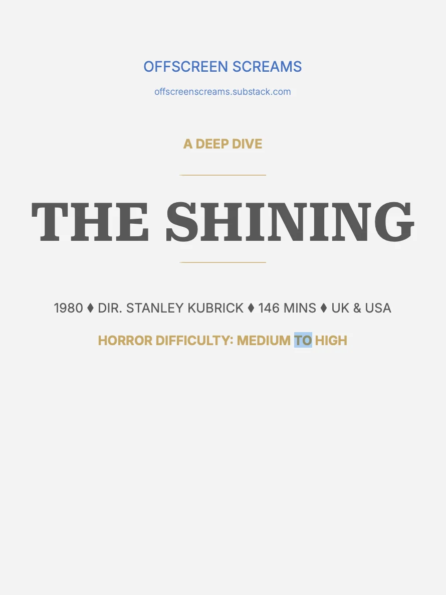 The Shining — A Deep Dive product image (1)