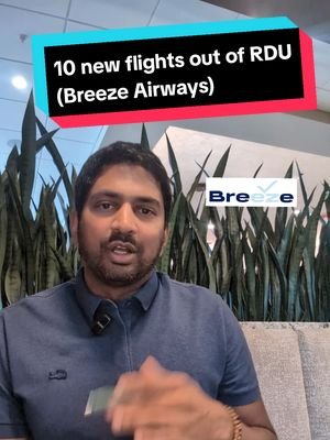 10 new flights out of RDU (Breeze Airways) #breezeairways #rdu #ncrealestate #northcarolina #traveltok 
