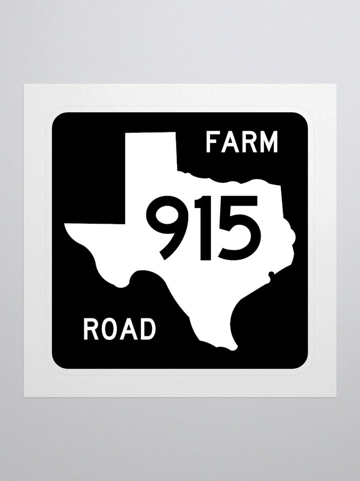 Texas Farm Road Sign FM 915 Sticker product image (1)
