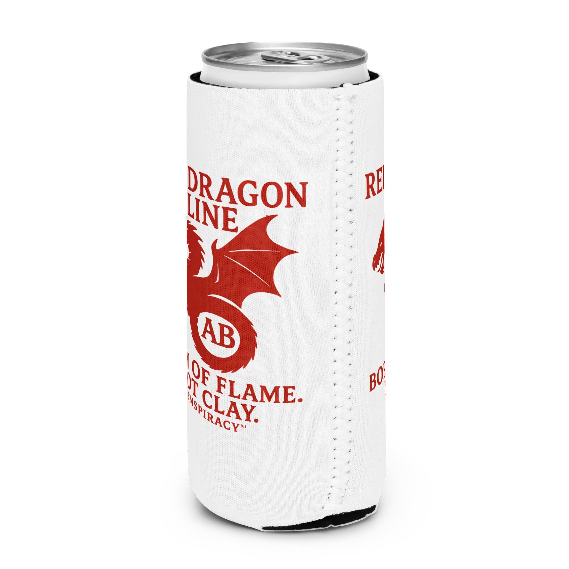 🔥 Red Dragon Can Cooler – "Made of Flame, Not Clay" 🔥 product image (4)