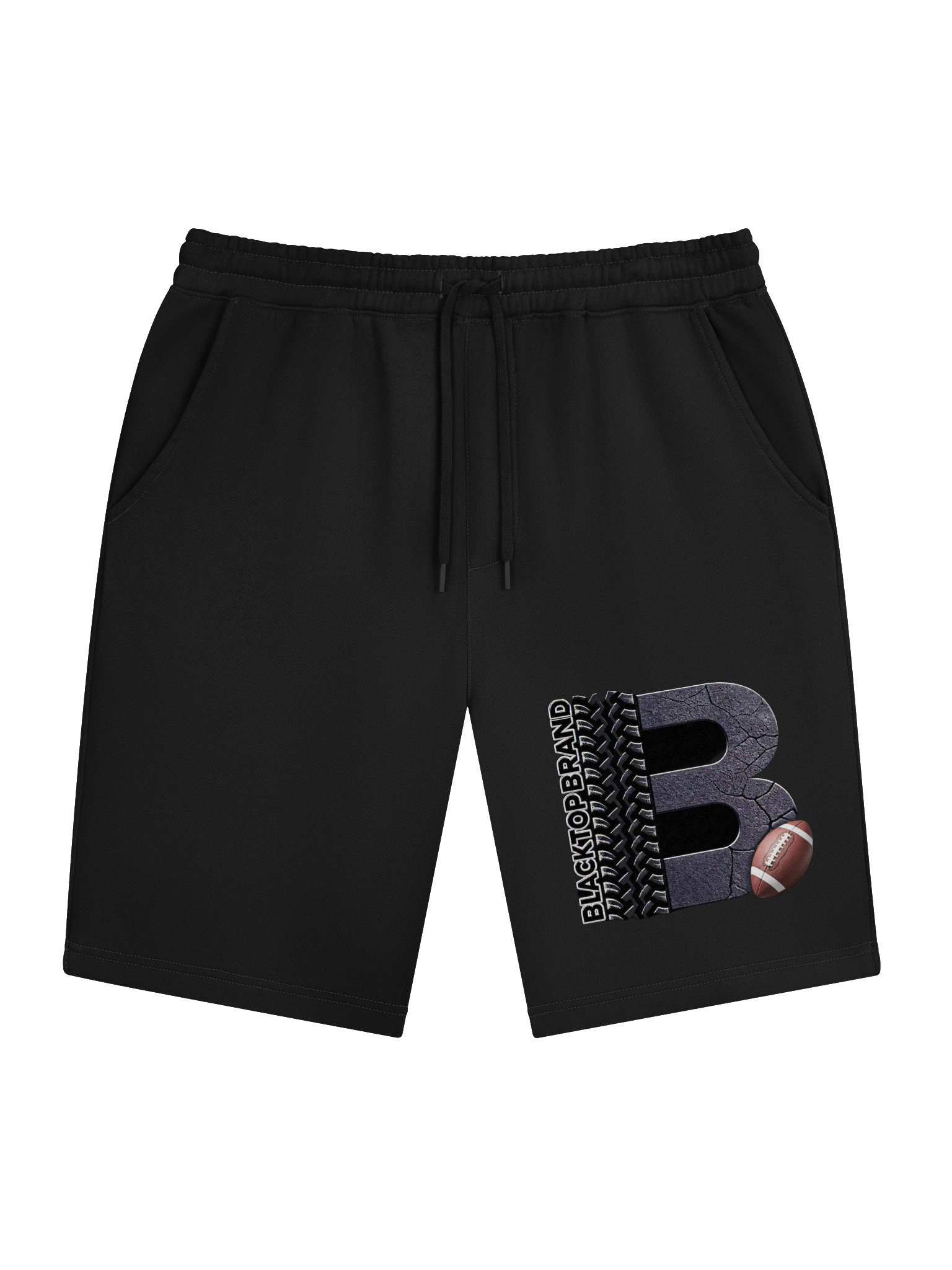 Blacktop Brand Football Logo Fleece Shorts product image (3)