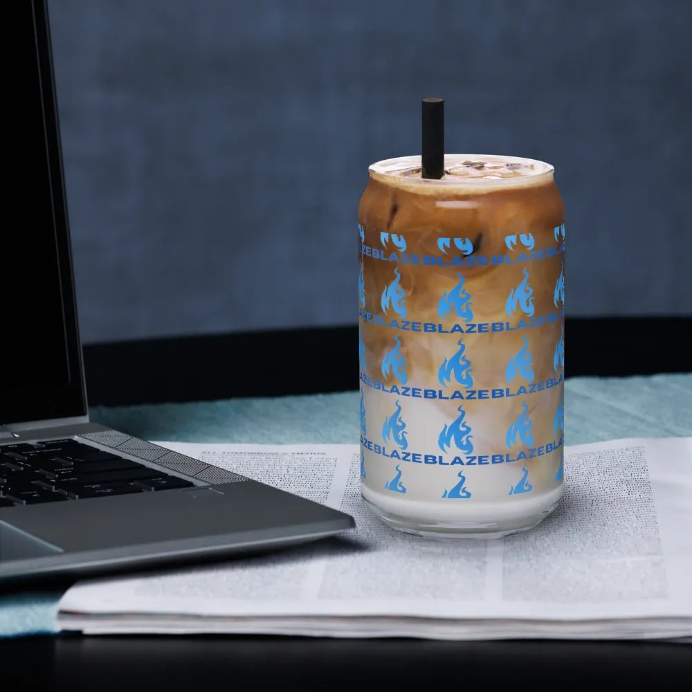 blaze logo glass cup product image (33)