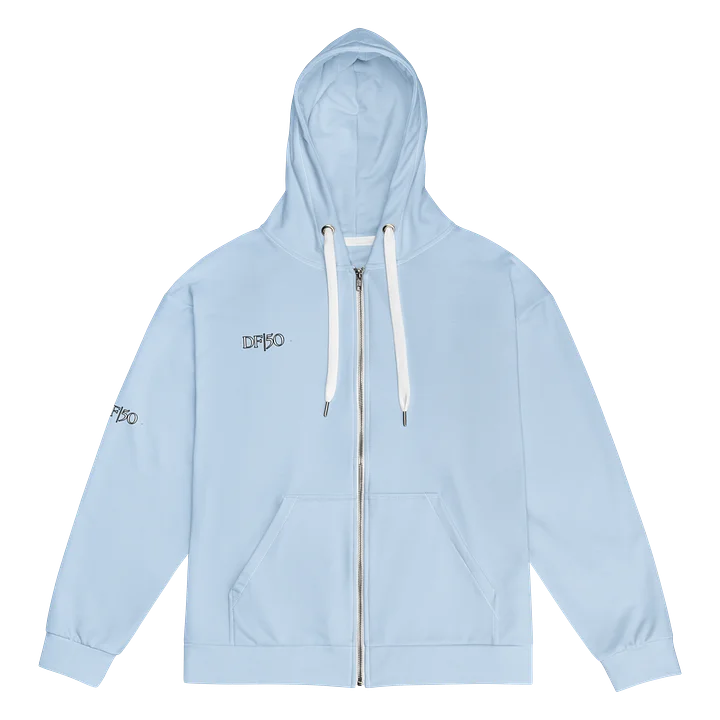 DF50 YOU ARE TIMELESS Powder Rain Cloud ZIP HOODIE MADE WITH RECYCLED POLYESTER UNISEX product image (1)