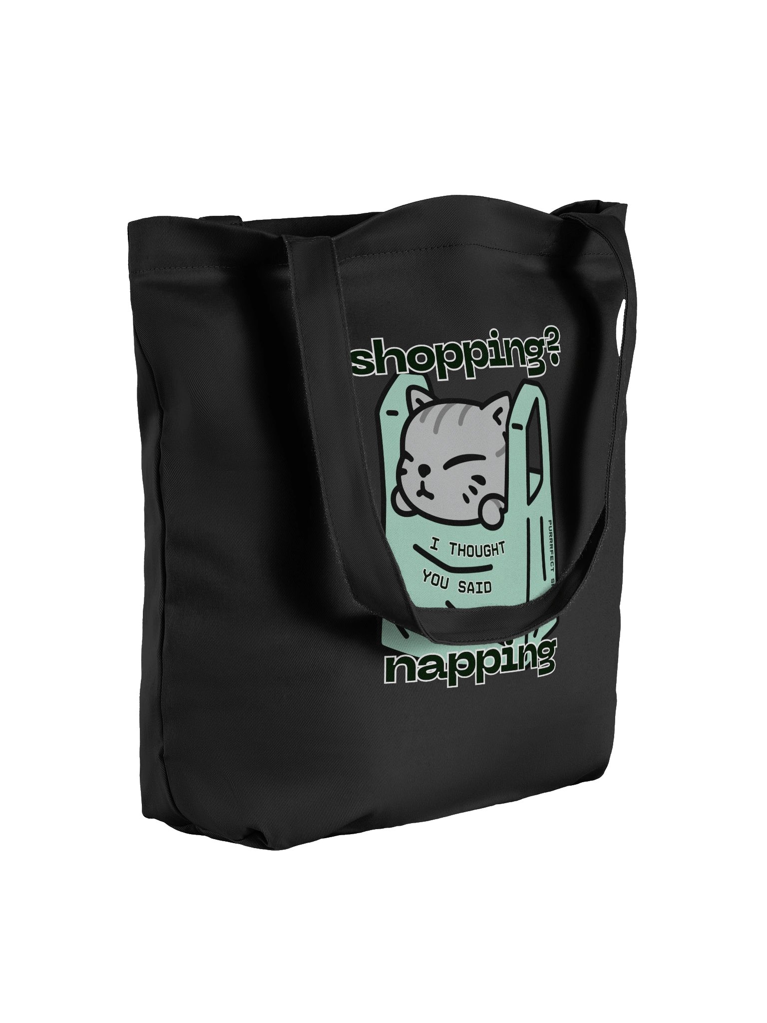 Shopping? I Thought You Said Napping – Organic Cotton Tote Bag product image (3)