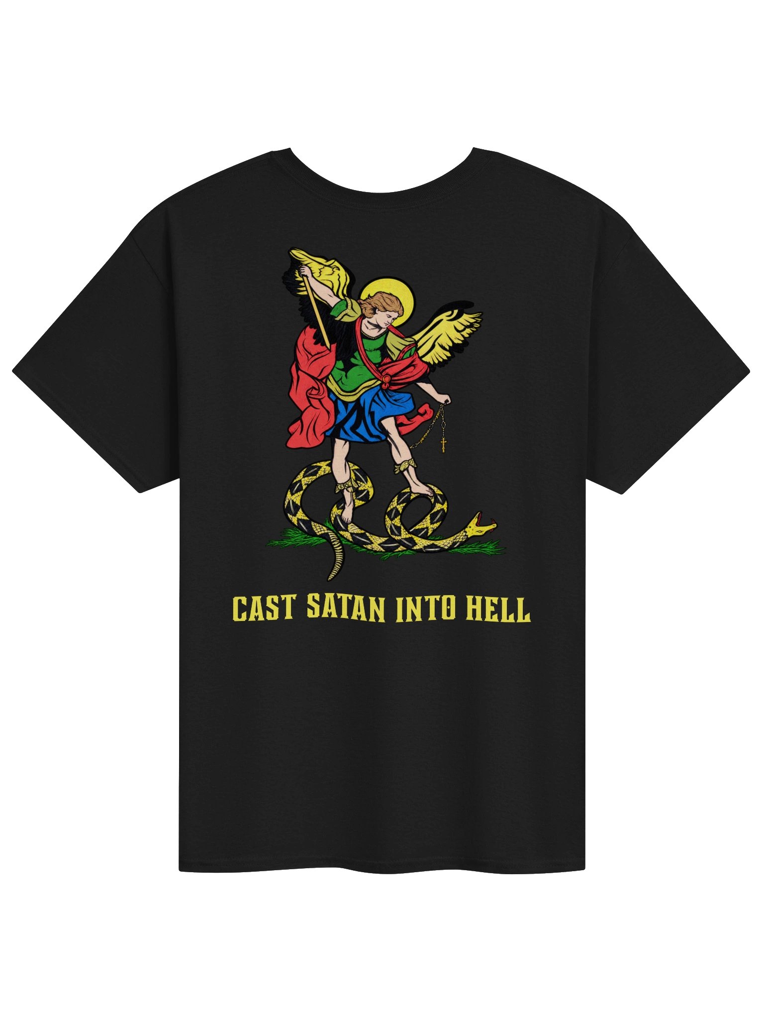 Saint Michael 'Cast Satan into Hell' - Comfort T-shirt product image (1)