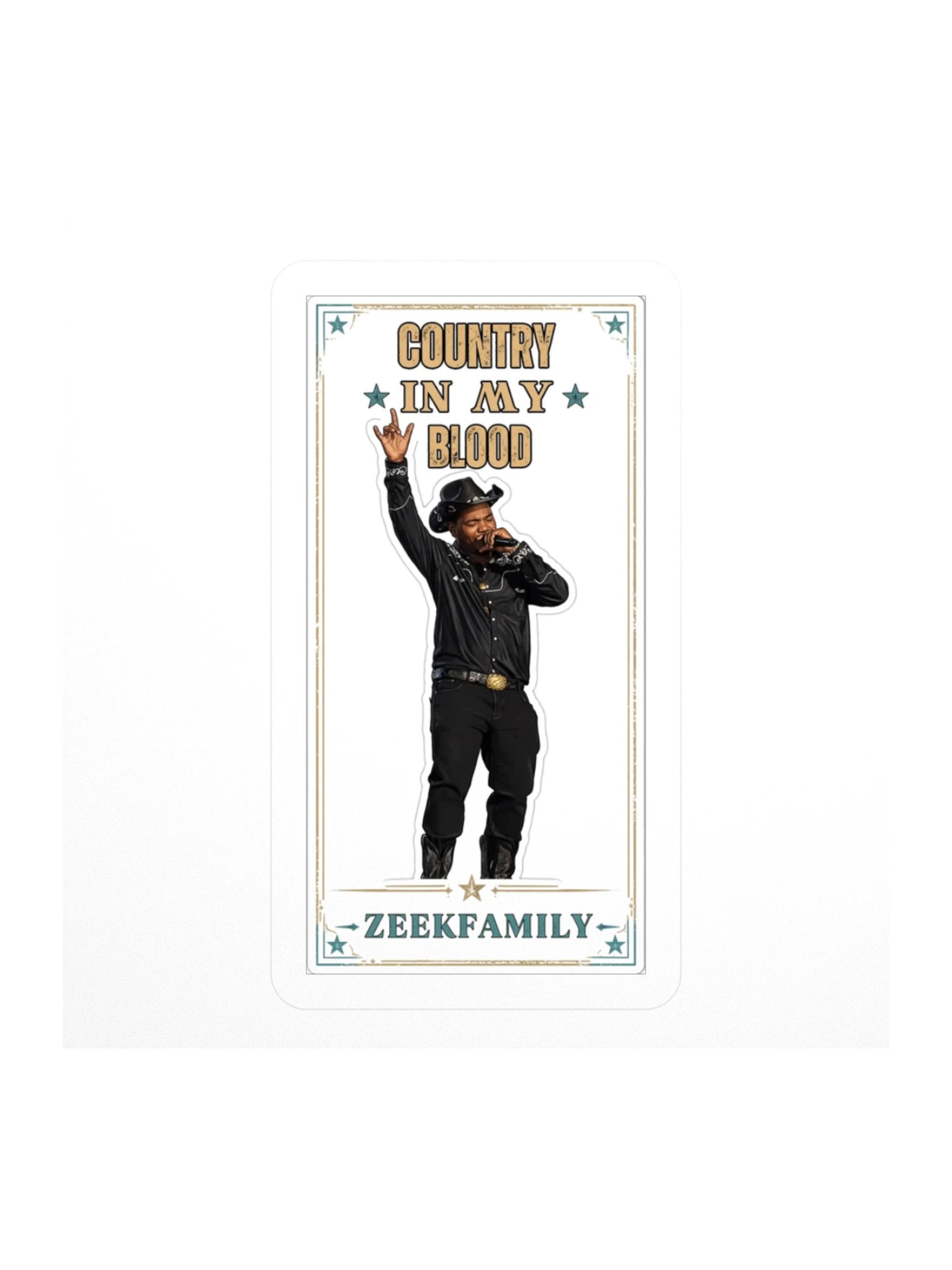 ZeekFamily Country In My Blood Kiss Cut Stickers product image (1)