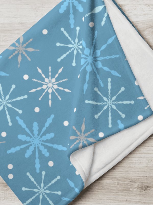 Snowflakes in Light Blue Throw Blanket product image (1)