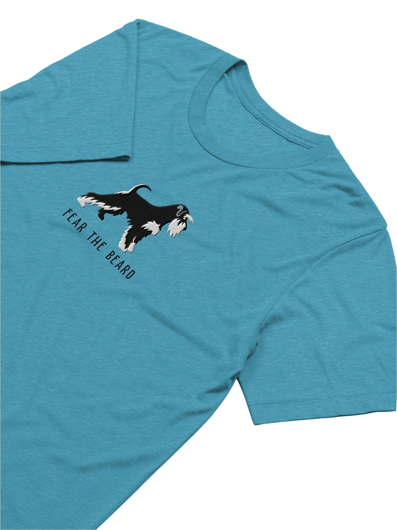 Fear the Beard T-Shirt(Embroidered) of a Miniature Schnauzer(Black & Silver) product image (18)