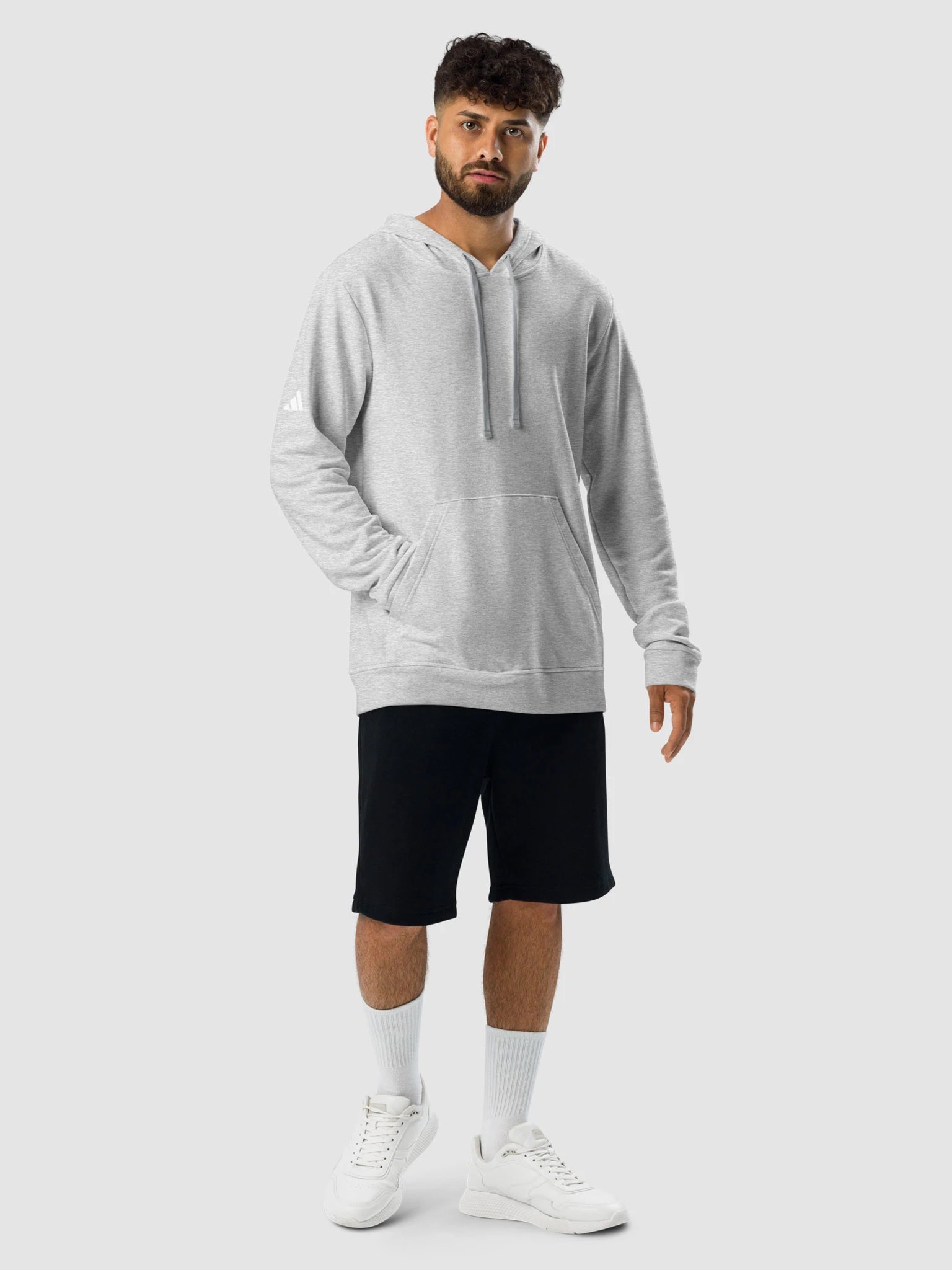 Plain Color Heather Grey Hoodie product image (2)