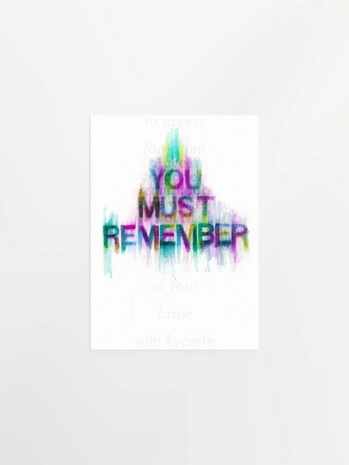 YOU MUST REMEMBER Mixed Media print product image (1)