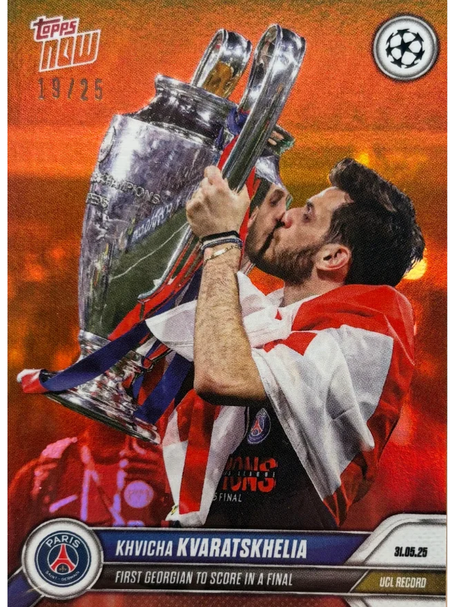 Khvicha Kvaratskhelia 2025 Topps Now UCL /25 product image (2)