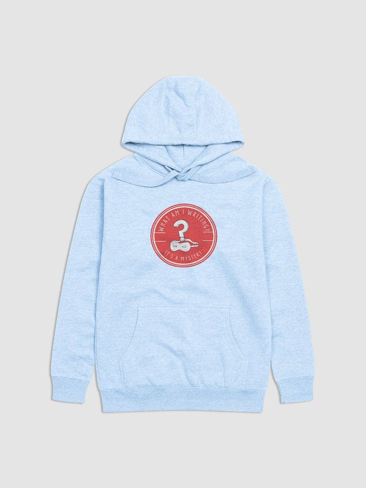 What Am I Writing - It's a Mystery ice blue unisex hoodie product image (1)