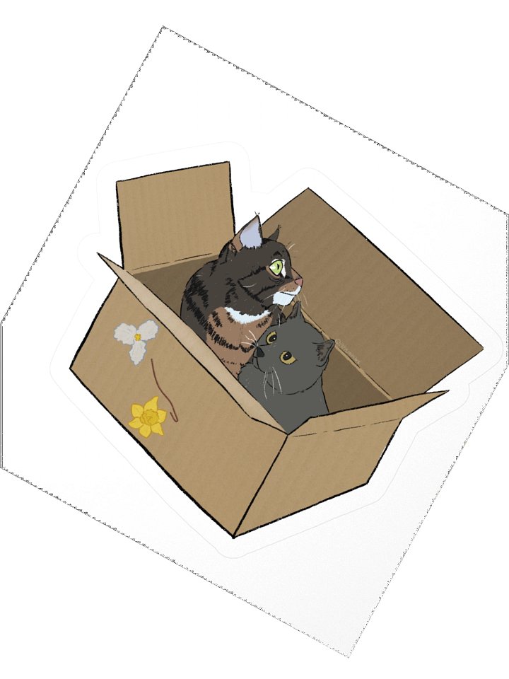 Two Kitties to Go! Sticker product image (5)