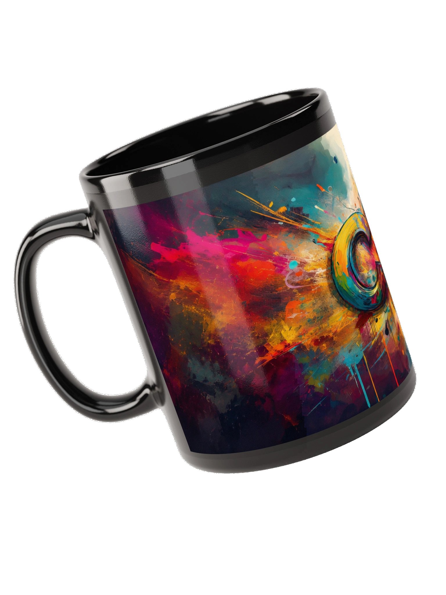 Colour Burst CF Black Glossy Mug product image (2)
