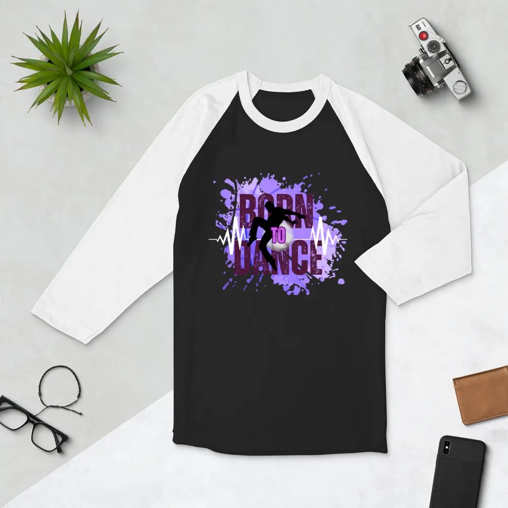 Born to Dance His Silhouette Dynamo Raglan Two Color Tee product image (4)
