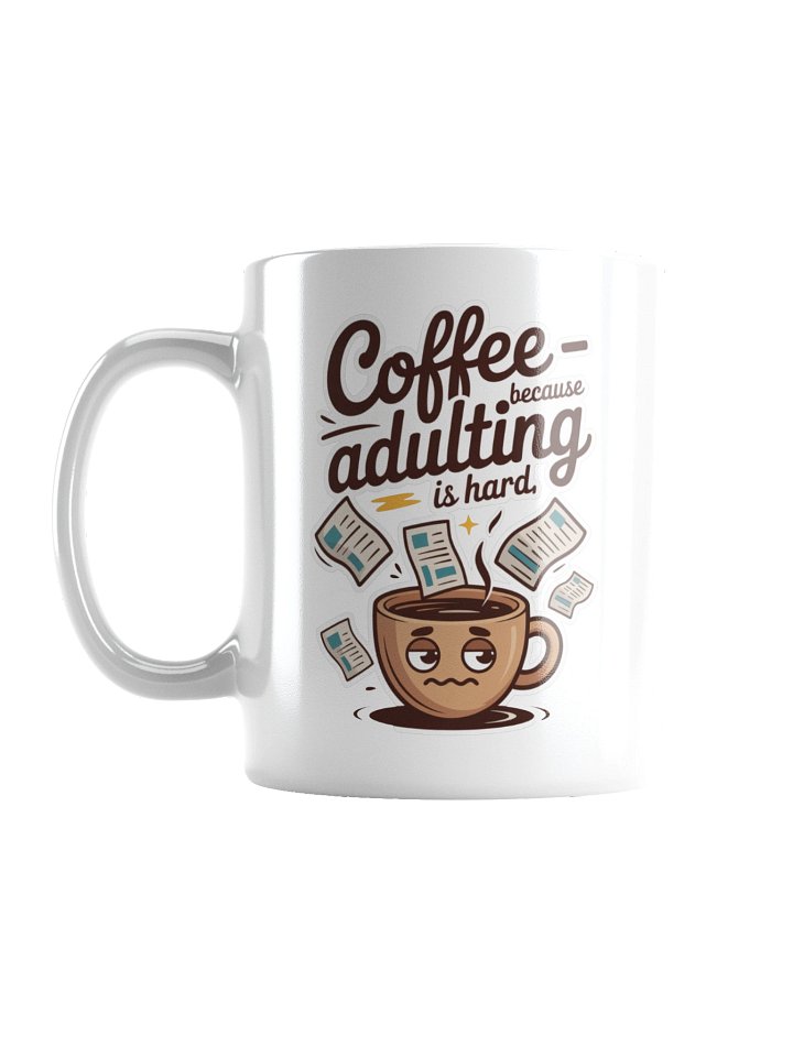Coffee Because Adulting Is Hard Funny Mug product image (1)