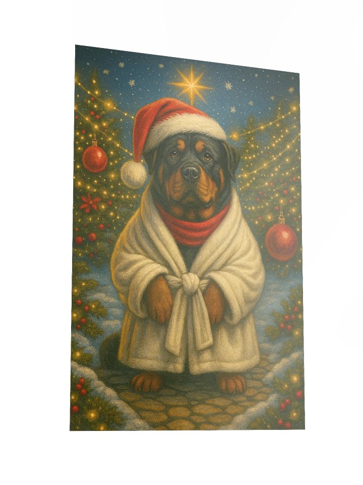 Rottweiler on Christmas Eve Poster product image (5)