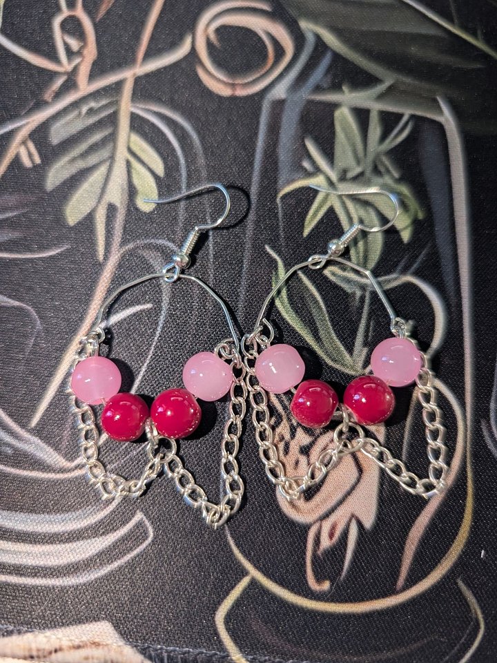 PINK HOOP EARRINGS product image (2)