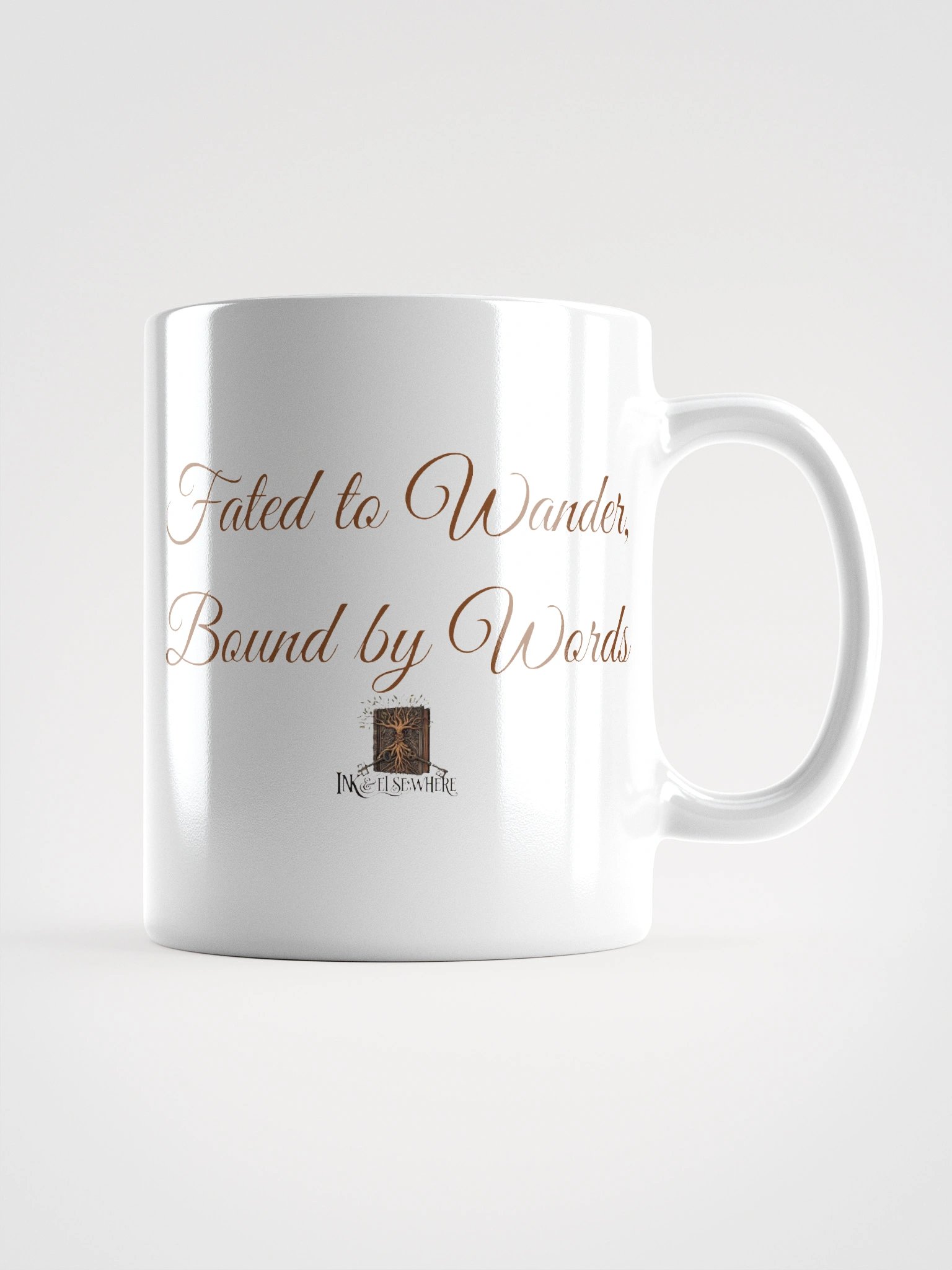 Ink and Elsewhere "Fated to Wander, Bound by Words" Mug #3 – For the Reader Who Knows That the Right Book Can Change Everything product image (3)