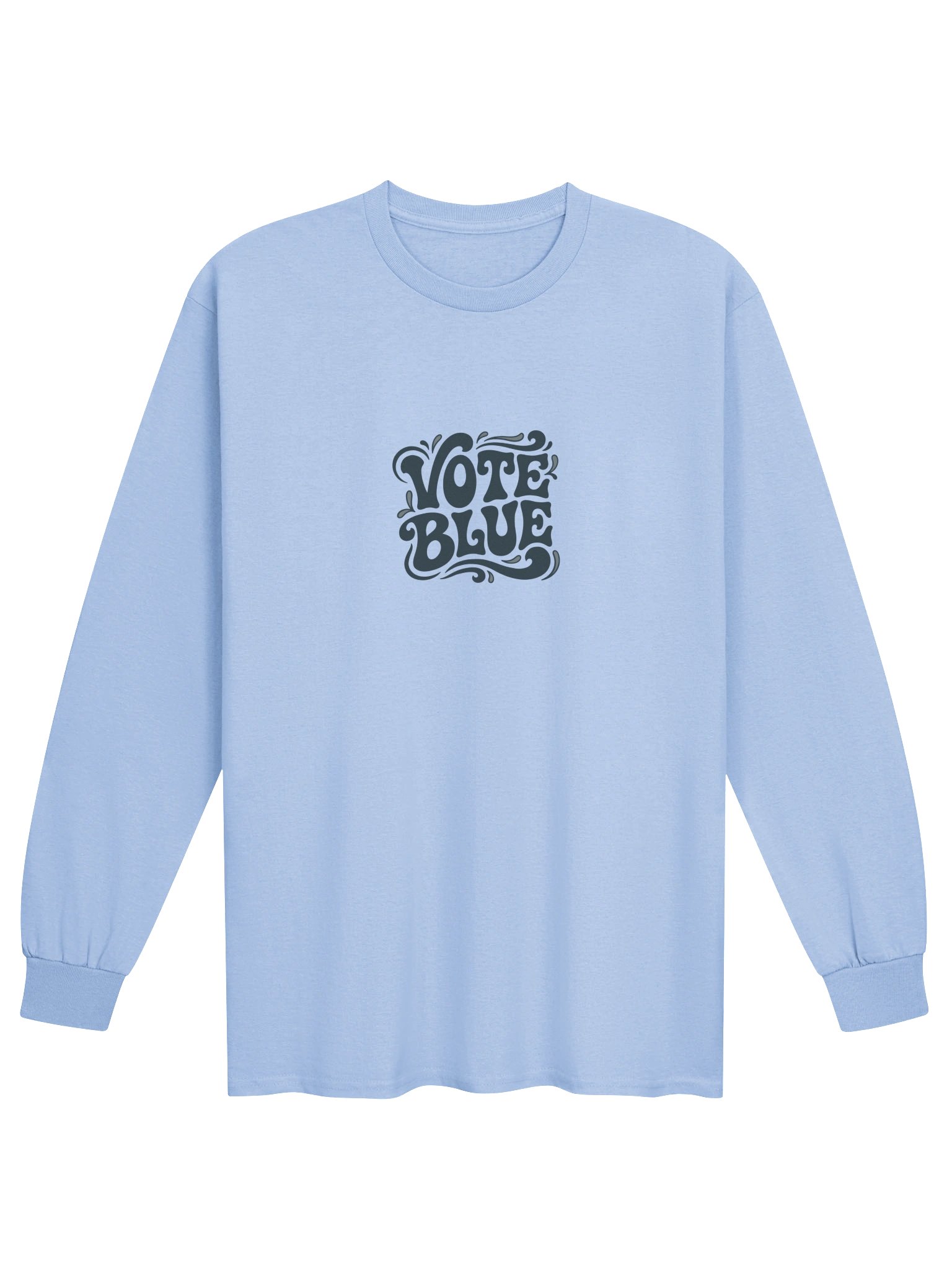 Brazen Candor – Get Your Butt in the Booth! Long Sleeve Tee - Baby Blue - Vote Blue product image (1)