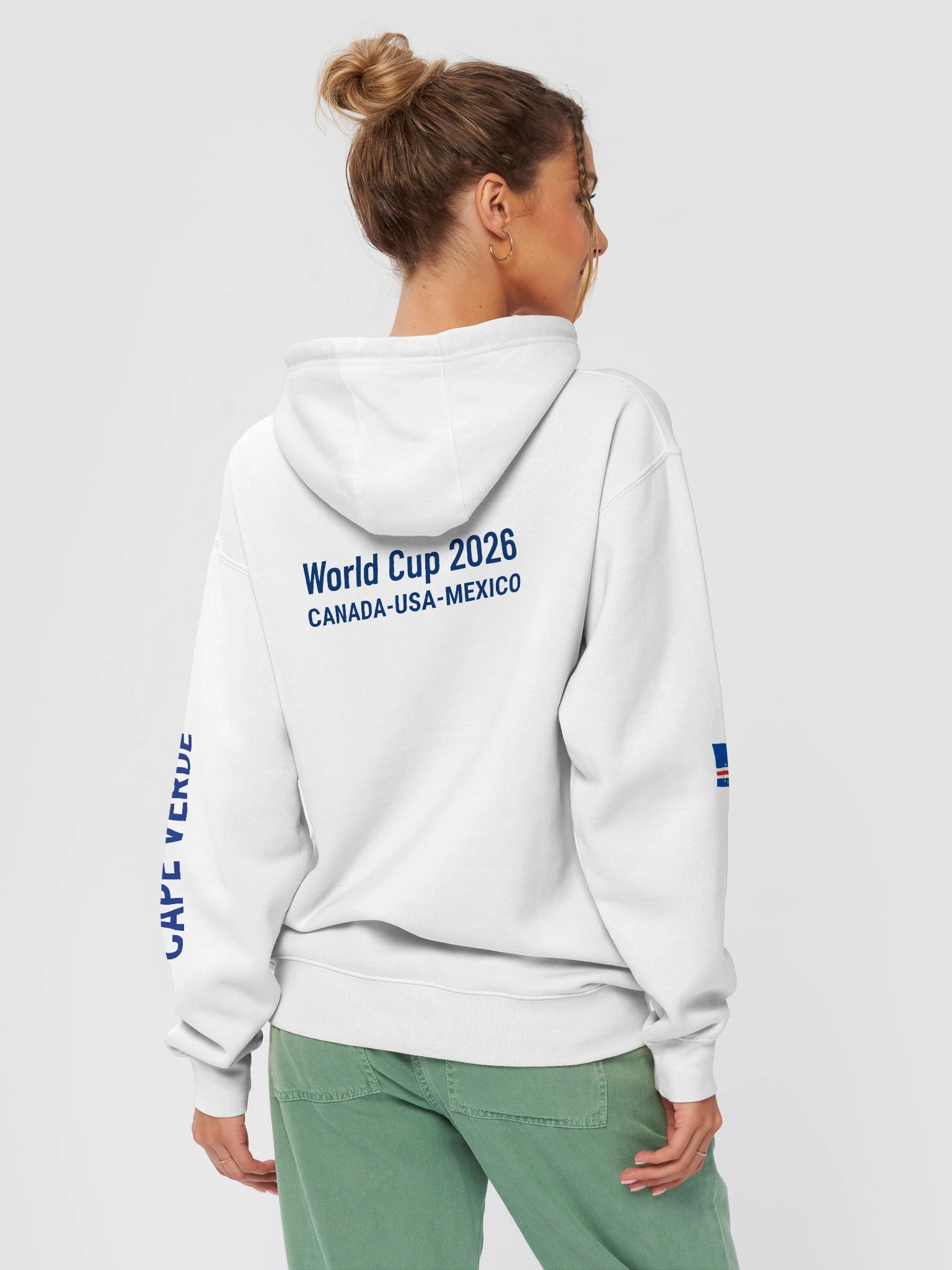 Cape Verde 2026 World Cup Flag Hoodie - "Blue Sharks" Edition - Premium 3-End Fleece - Unisex hoodie product image (19)