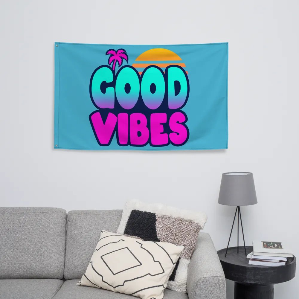 GOOD VIBES FLAG (BLUE) product image (8)