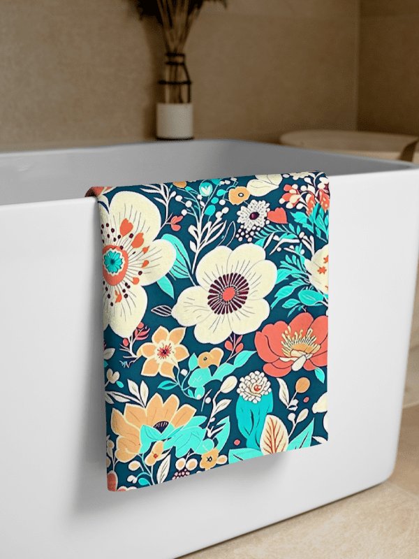 Flowers and Blue Towel product image (2)