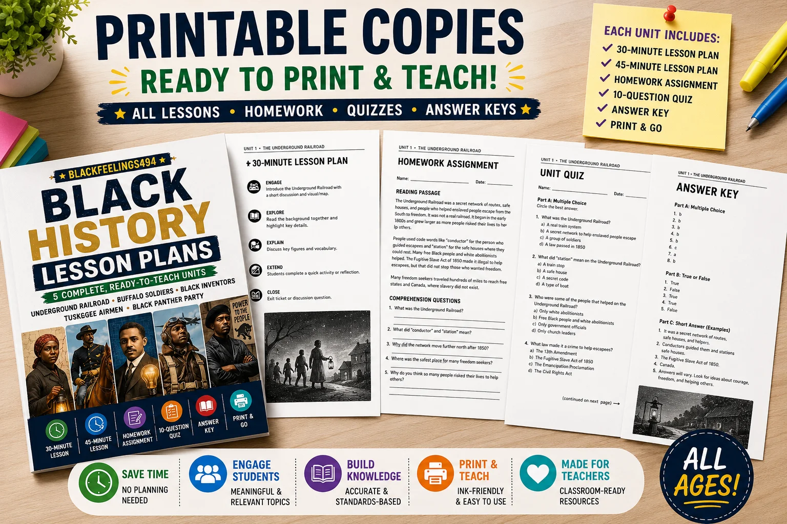 Black History Lesson Plans 5 Complete Ready-to-Teach Units (Printable PDF) product image (3)