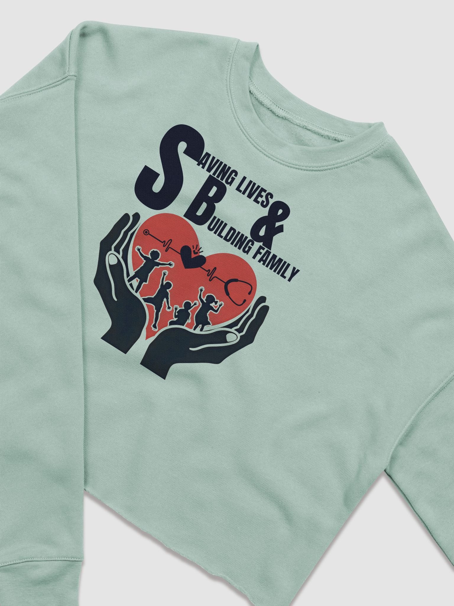 Saving Lives & Building Family Crop Sweatshirt product image (5)
