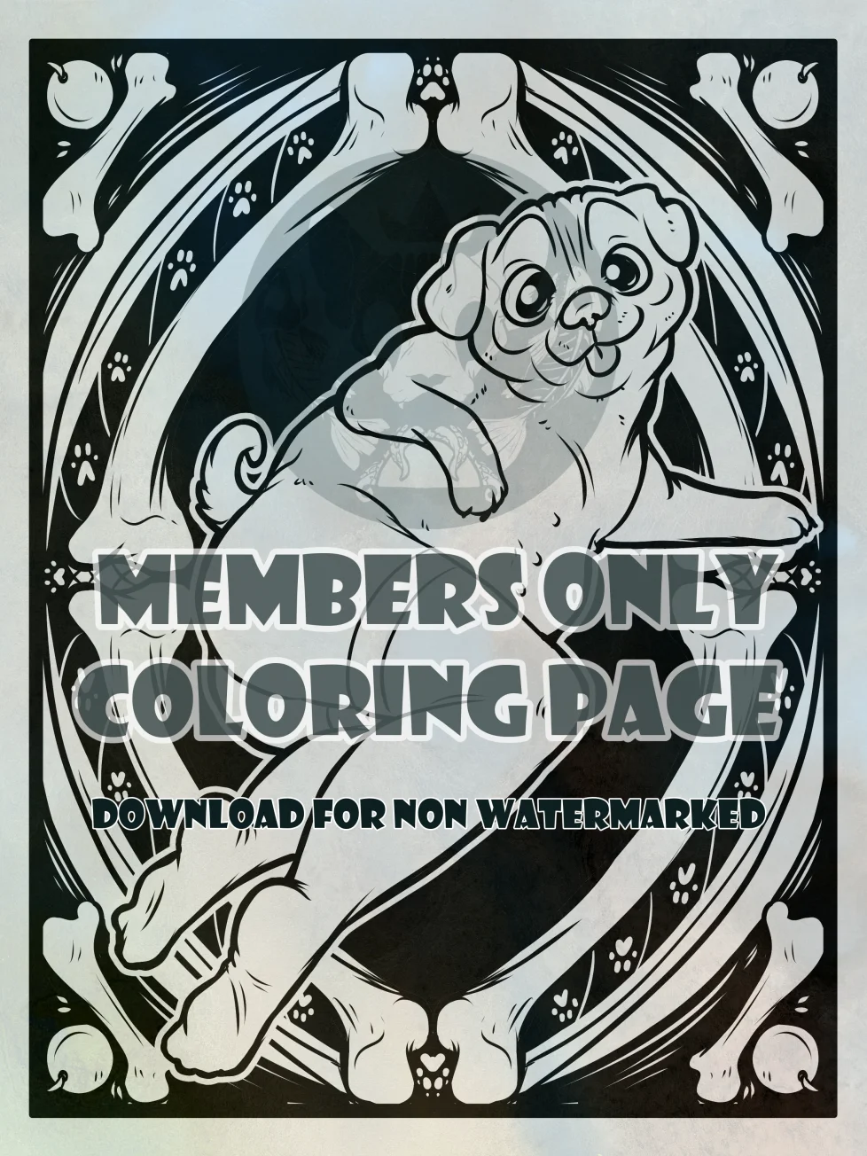Pugly legs - coloring page product image (1)