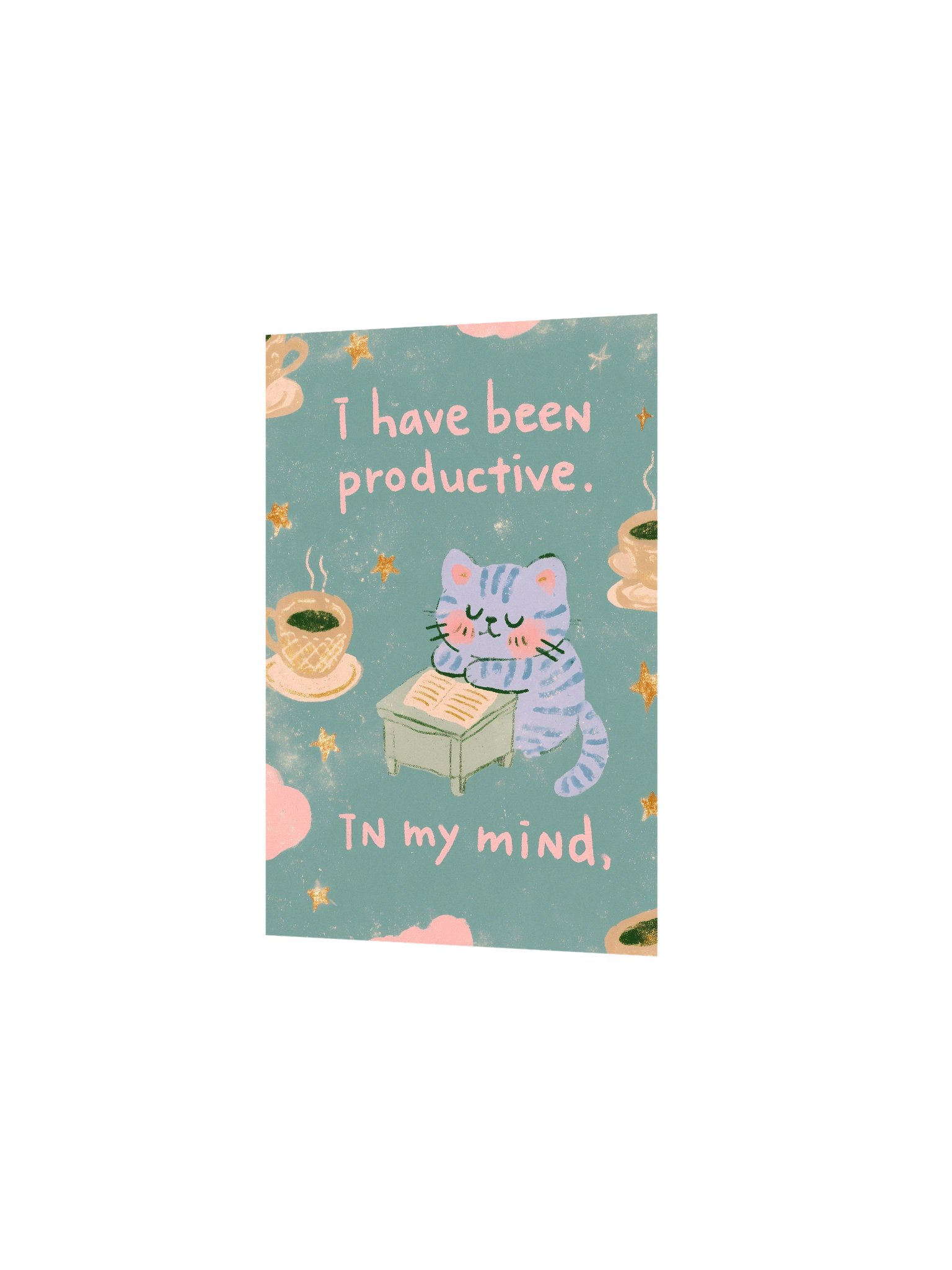 Productive in My Mind Cat Poster product image (13)