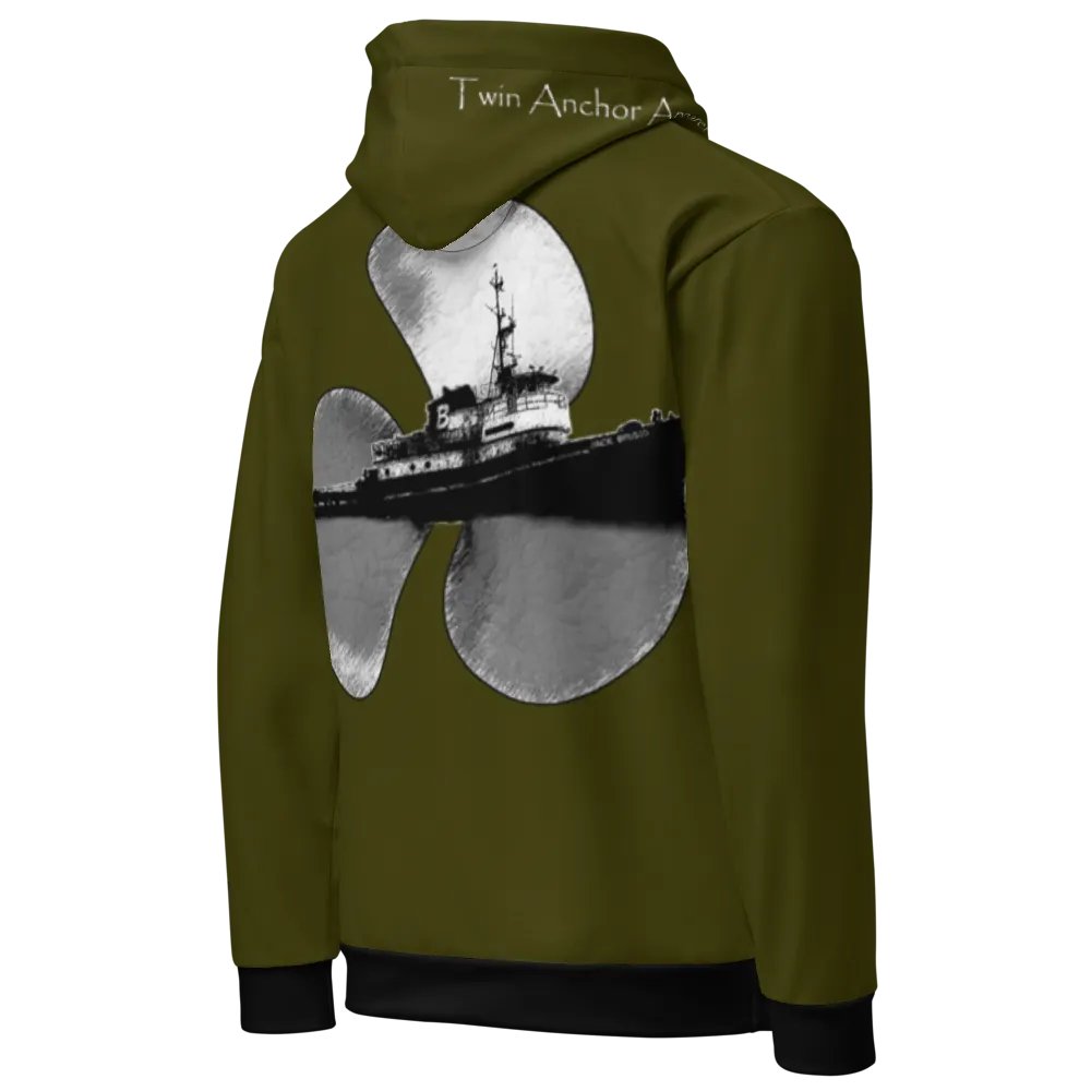 3 Prop & Jack Brusco Tug (Green) – Performance Marine Wear | Twin Anchor Apparel North Current Line product image (8)