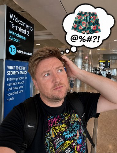 Sun cream… check ✅
Beach towel… check ✅
Flip flops… check ✅
Swim shorts… FFS. 🤦‍♂️😂

Nothing quite like getting all the way t...