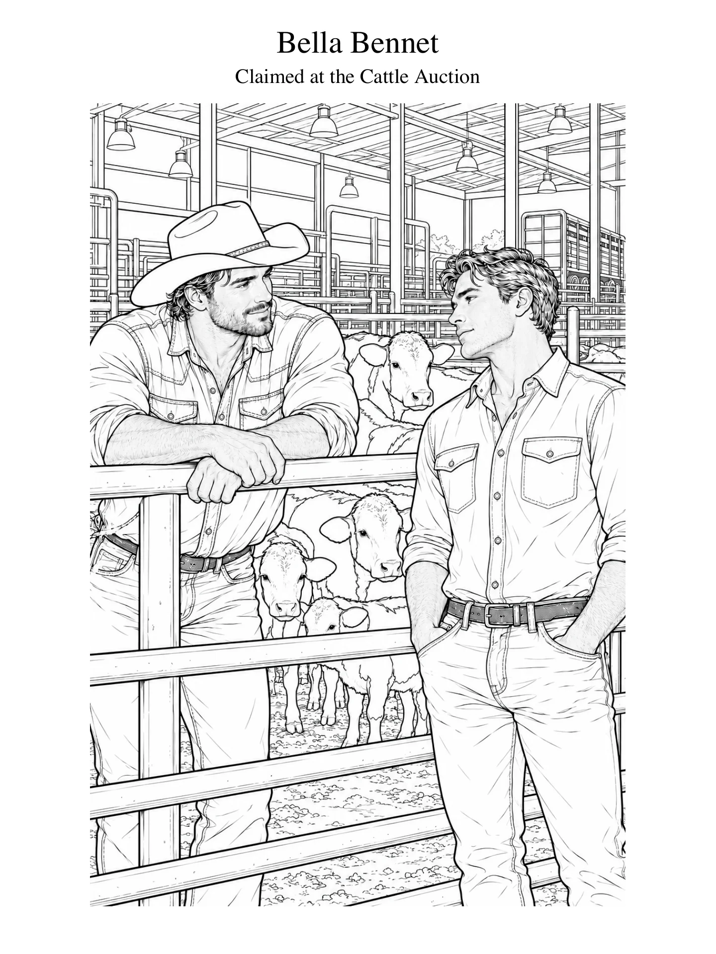 Mpreg MM Coloring Page - Claimed at the Cattle Auction - Bella Bennet product image (1)