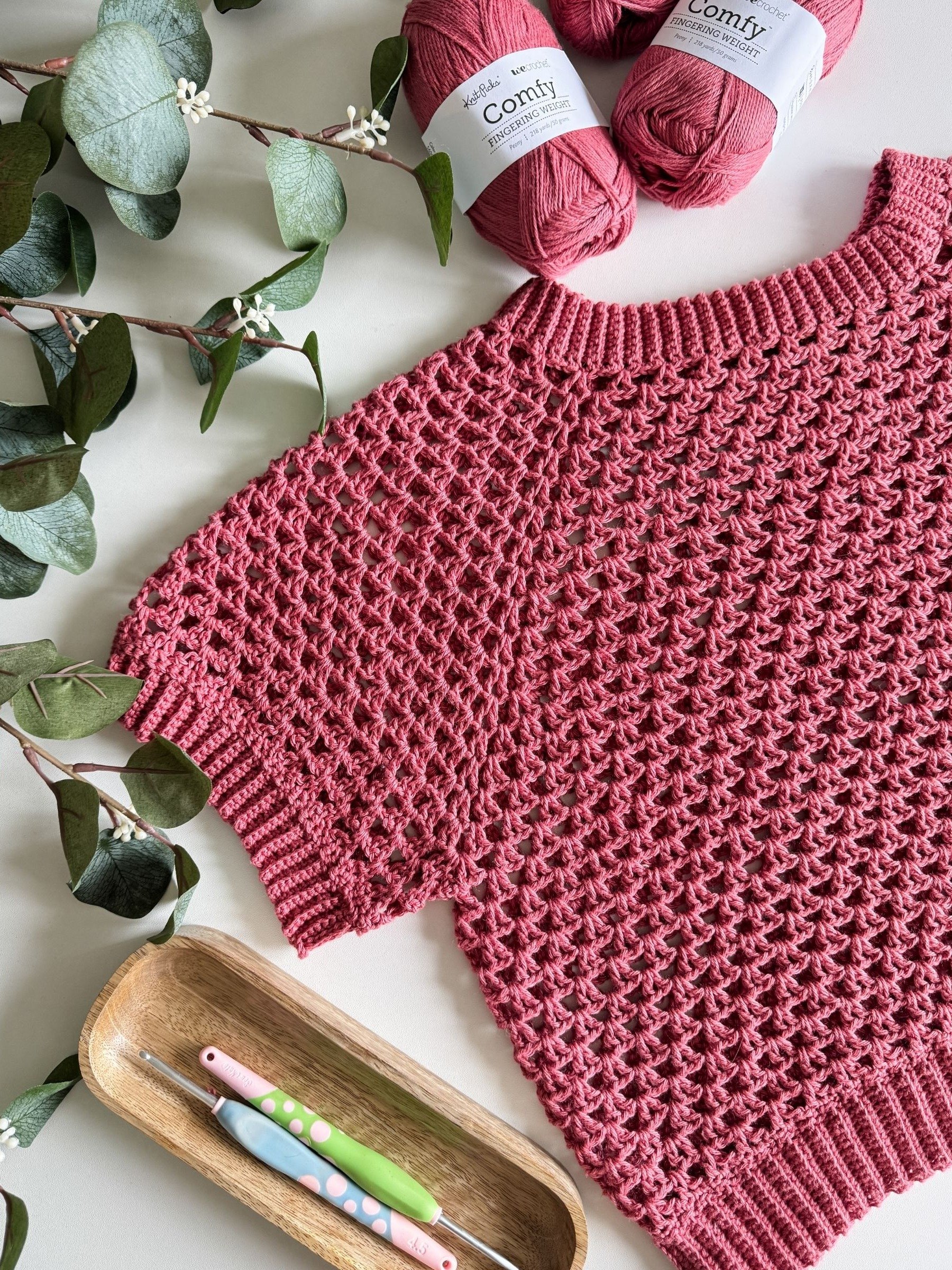 V-Stitch Crewneck Top Crochet Pattern product image (9)