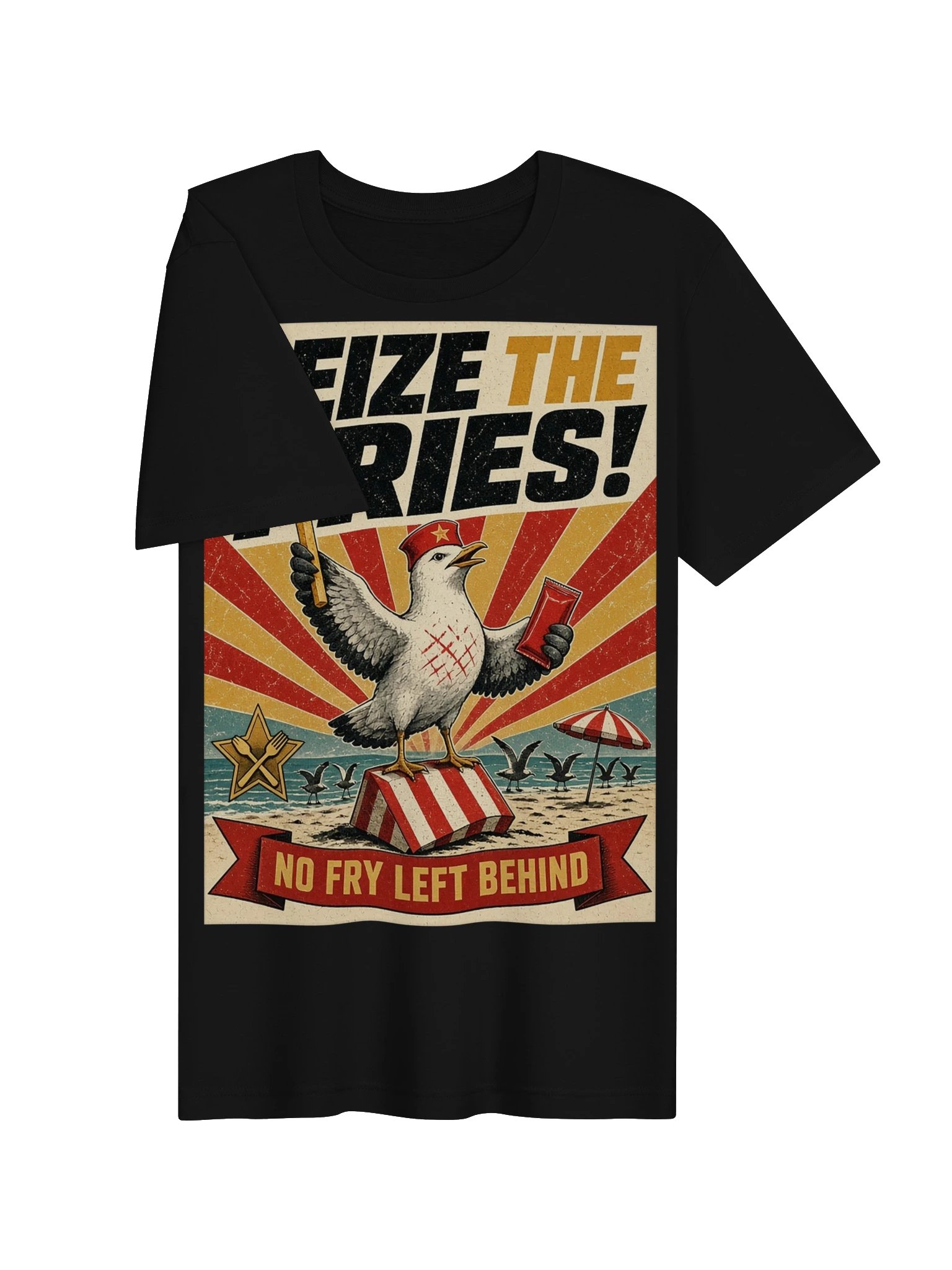 Seize the Fries! Seagull Revolution Propaganda Tee product image (13)