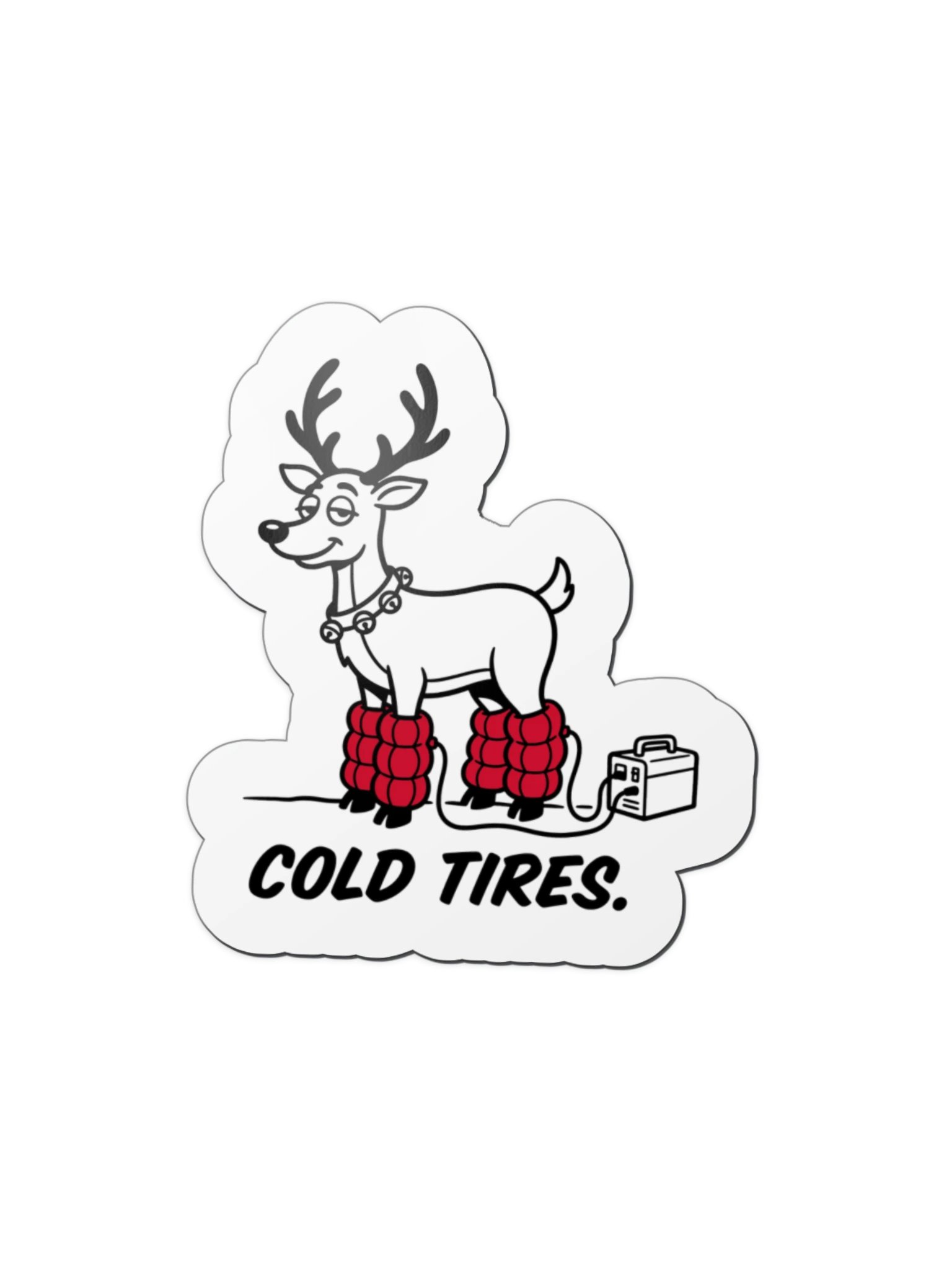Cold Tires. Reindeer Magnet product image (1)