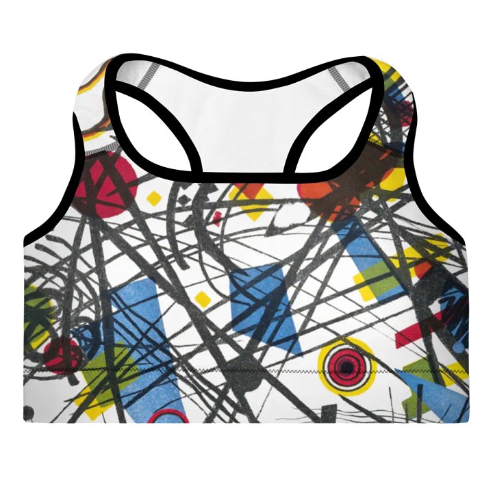 Abstract Lithographic Pattern Design Padded Sports Bra - V3 product image (2)