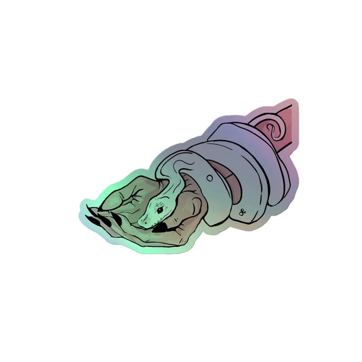 Ball Python Holographic Sticker product image (1)