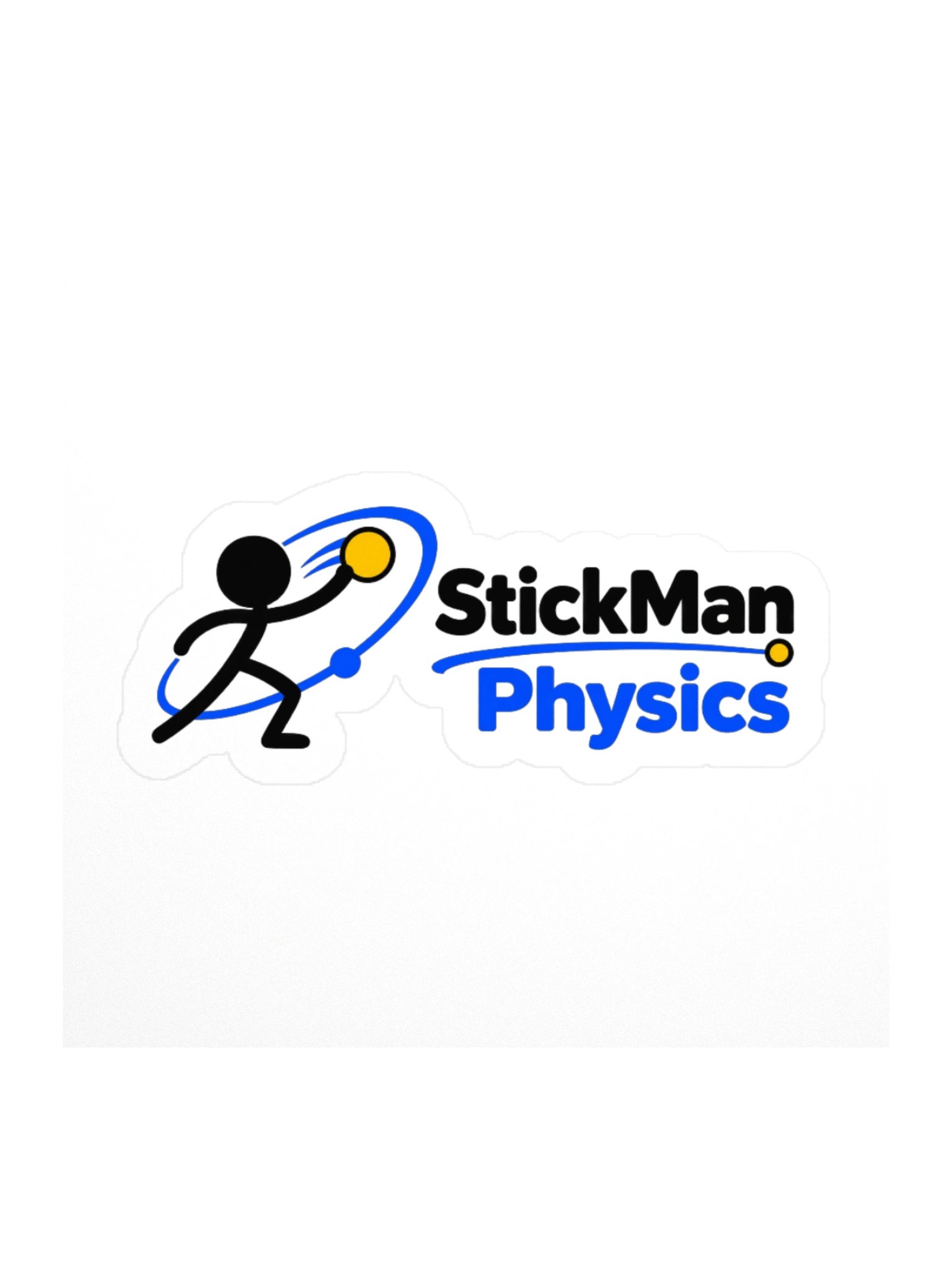 StickMan Physics Motion Logo Sticker product image (2)