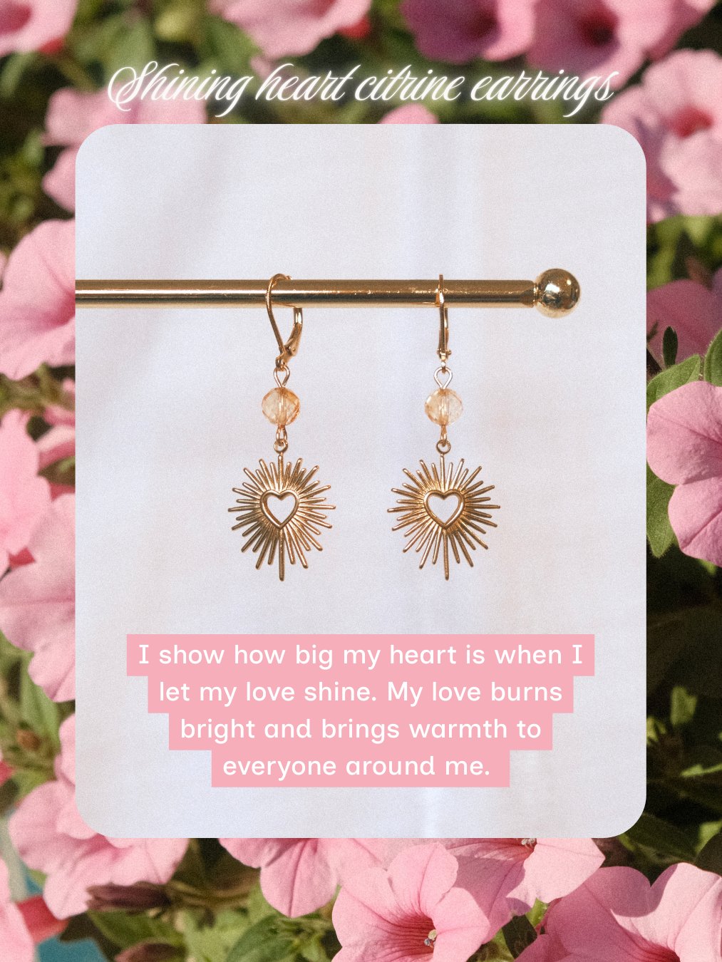 Shining heart - Citrine earrings ❤️‍🔥 product image (4)