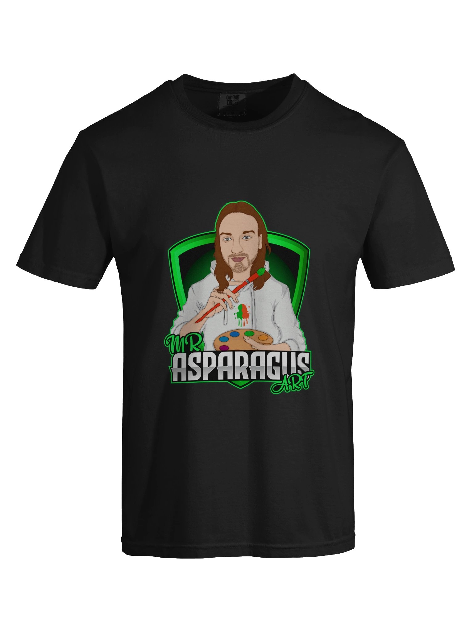 Mr. Asparagus Artistic Splatter Comfort Logo T-Shirt product image (37)
