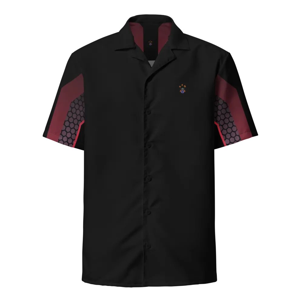 Black and Purple Blessed by God Button-up Shirt-V2 product image (1)