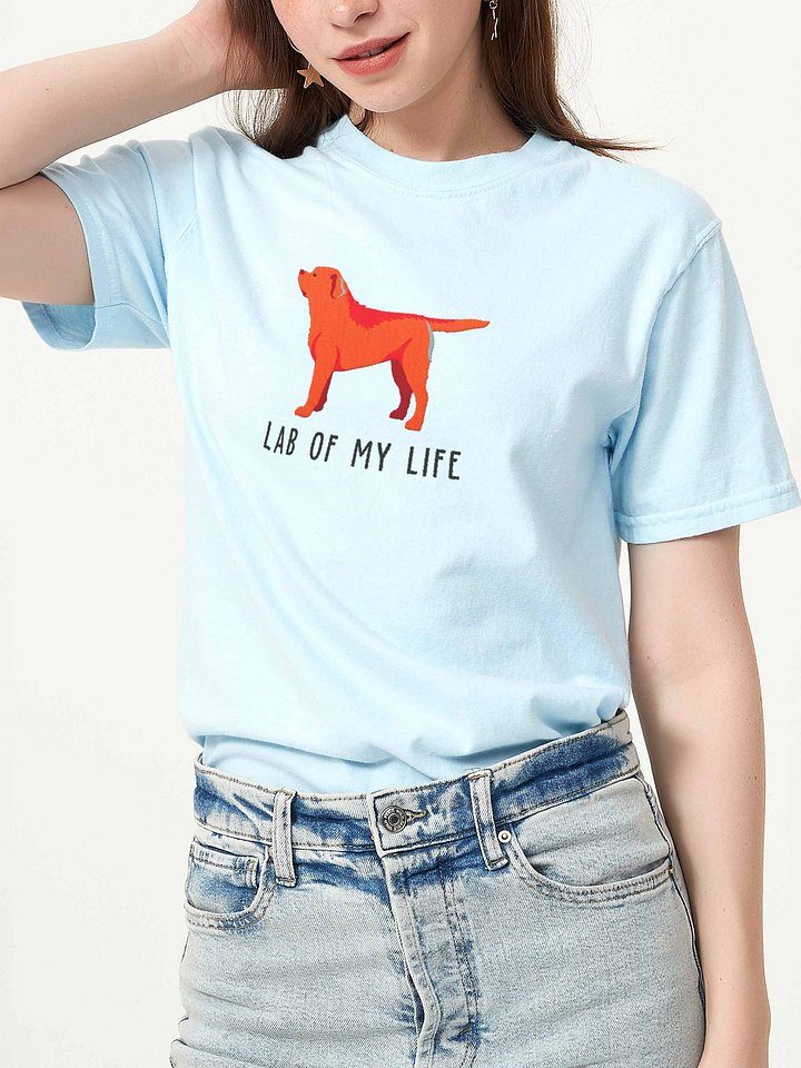 Lab of My Life T-Shirt(Embroidered) of a Labrador Retriever(Fox Red) product image (1)